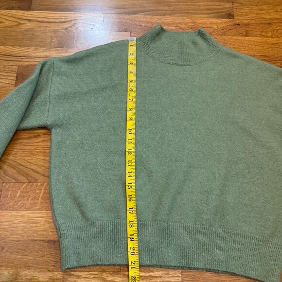 Sophie Rue Womens Large Green Mock Neck Long Sleeve Sweater Corporatecore Work - Picture 4 of 9